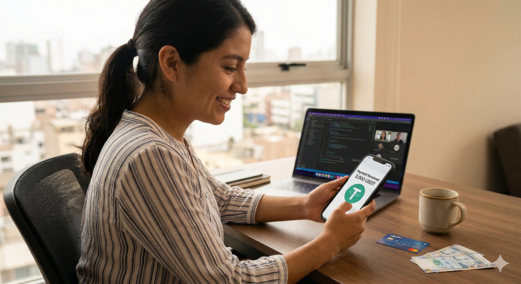 Freelancers y Remotos Cobrando en USDT Sueldos e impuestos